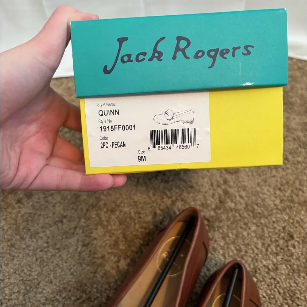 NWT Jack Rogers Women's Tan Leather Loafers Size 9
